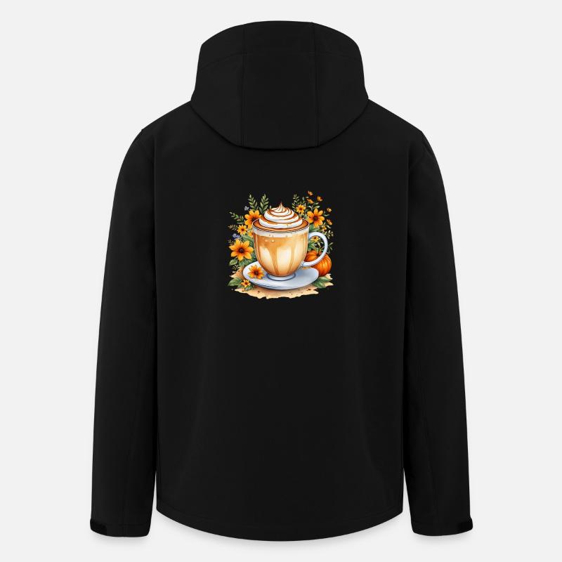 Latte à la citrouille - Veste softshell homme en polyester recyclé Stanley/Stella - noir