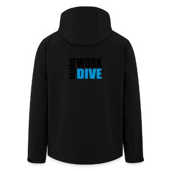 WORKDIVEBALANCE - Men’s Recycled Softshell Jacket by Stanley/Stella - black - Back - AI Model Male 185 light (185cm)
