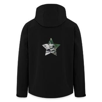 Étoile de la nature - Veste softshell homme en polyester recyclé Stanley/Stella - noir - Dos - AI Model Male 185 light (185cm)