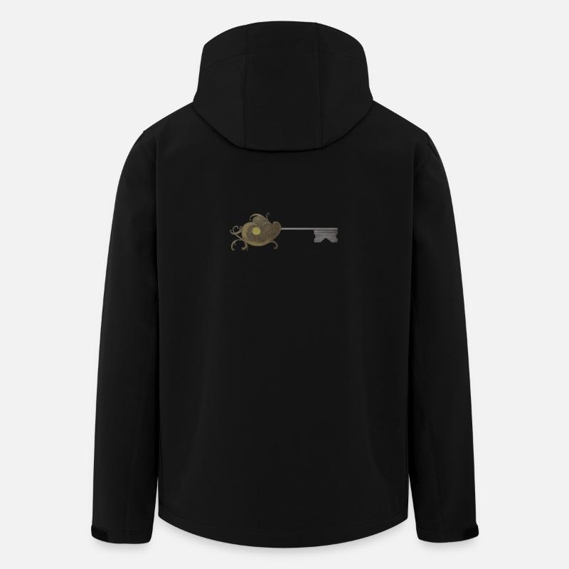 Verzierter Rokoko-Schlüssel - Recycelte Männer Softshell-Jacke von Stanley/Stella - Schwarz