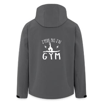 Gymnastique Cadeau Je Peux Pas J'ai Gym - Veste softshell homme en polyester recyclé Stanley/Stella - noir - Dos - AI Model Male 185 light (185cm)