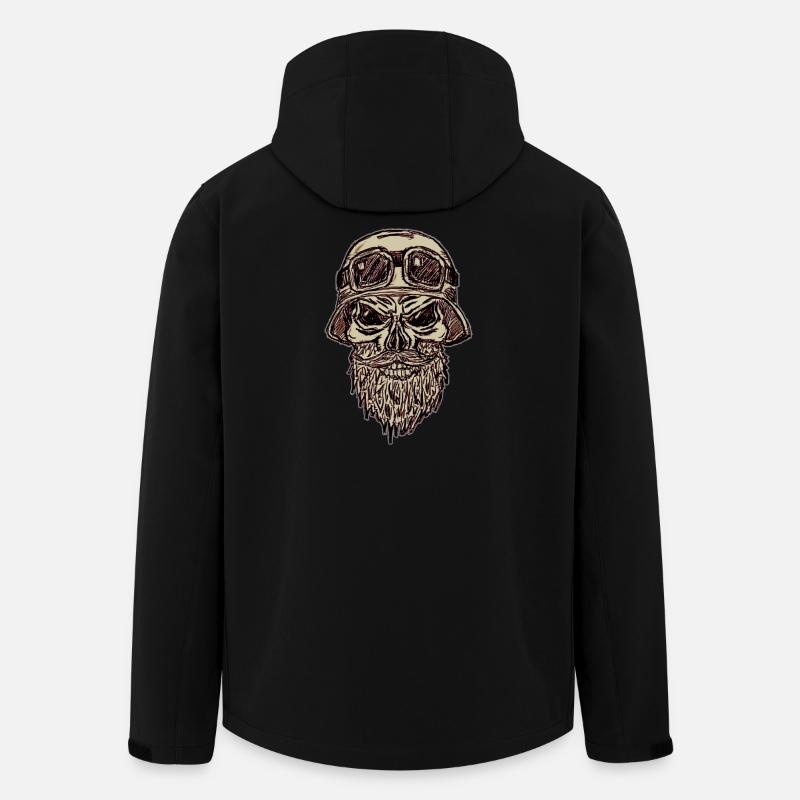 Skull with beard and helmet - Men’s Recycled Softshell Jacket by Stanley/Stella - black