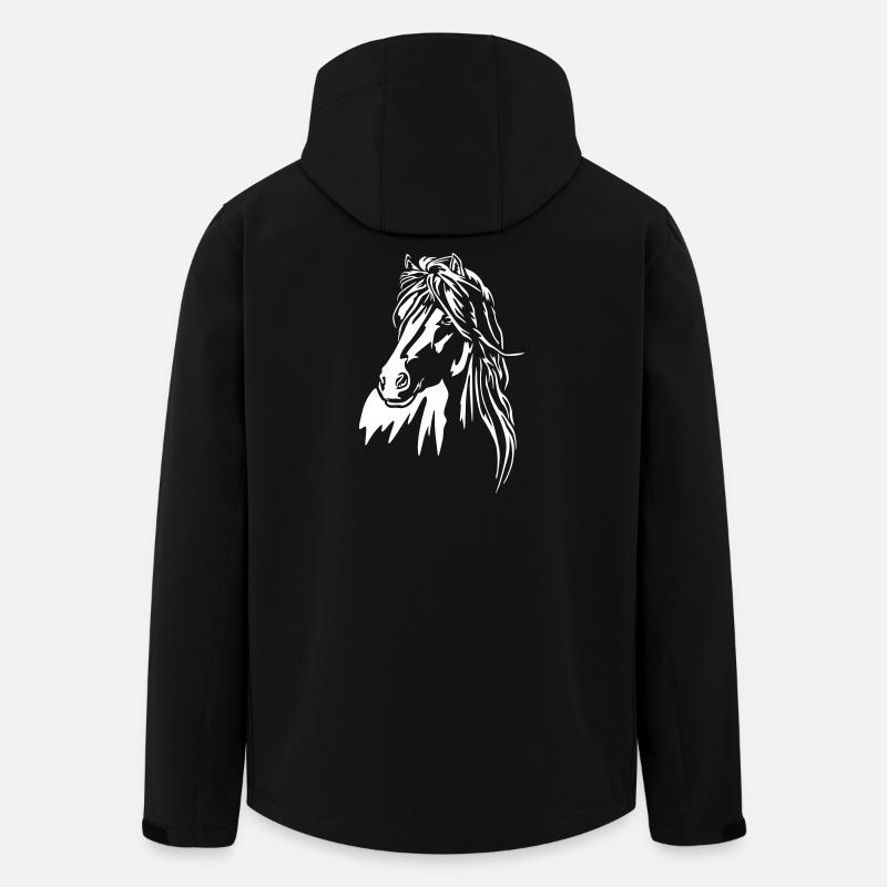 Pferd Kopf "Black Edition" - Recycelte Männer Softshell-Jacke von Stanley/Stella - Schwarz