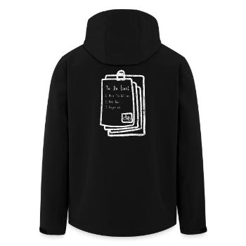 To Do List Bicycle Clipart - Men’s Recycled Softshell Jacket by Stanley/Stella - black - Back - AI Model Male 185 light (185cm)