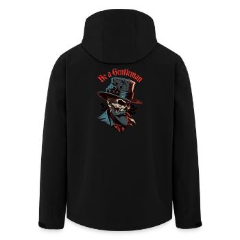 Gentleman Skull - Men’s Recycled Softshell Jacket by Stanley/Stella - black - Back - AI Model Male 185 light (185cm)