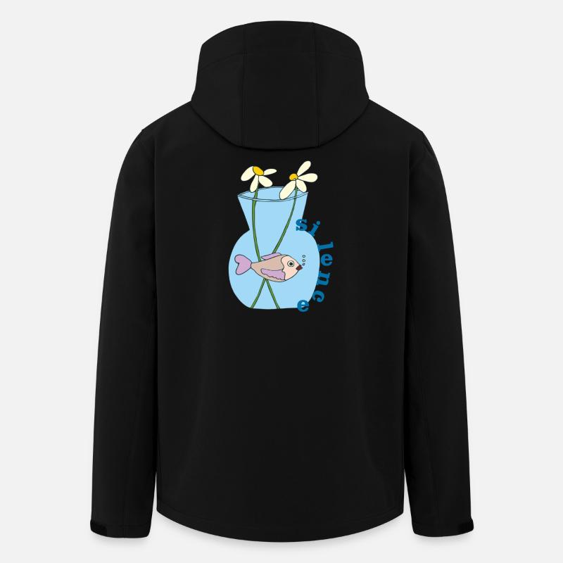 Poisson dans un bocal - Veste softshell homme en polyester recyclé Stanley/Stella - noir