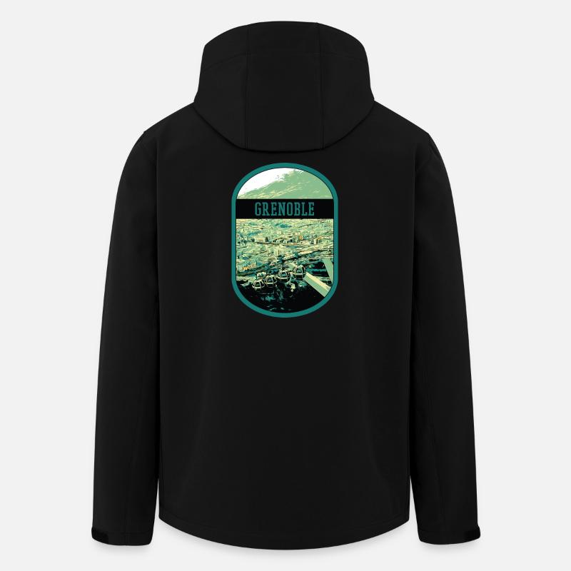 Panoramic Grenoble: Single View Cable Car - Men’s Recycled Softshell Jacket by Stanley/Stella - black