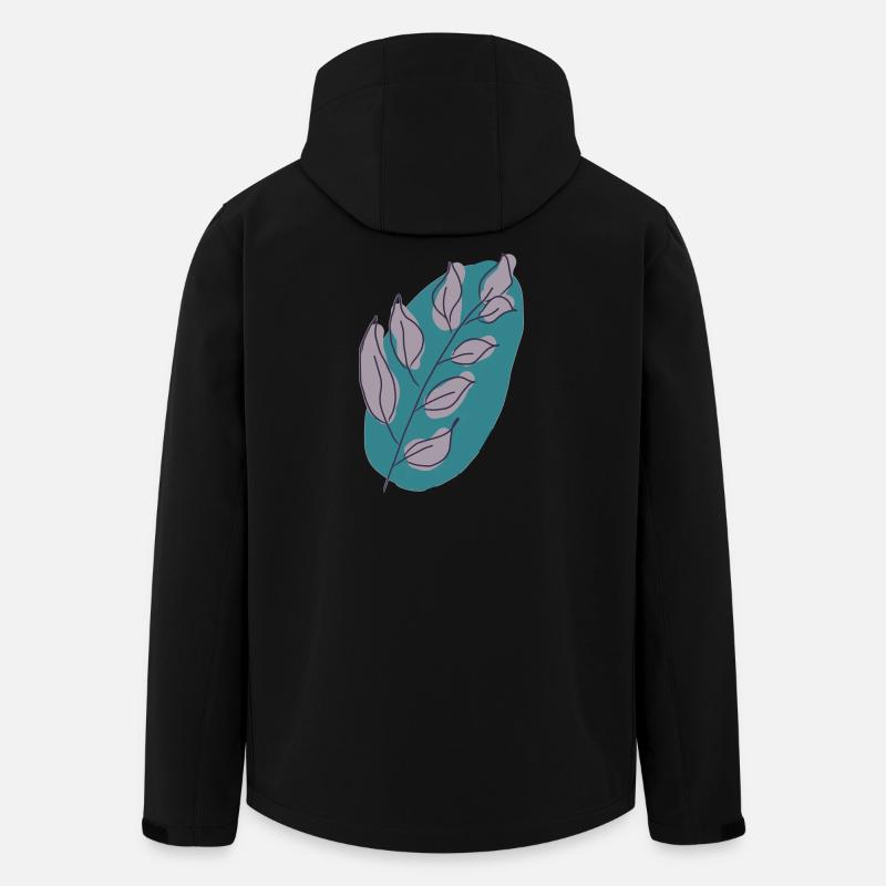 Blätter - Recycelte Männer Softshell-Jacke von Stanley/Stella - Schwarz