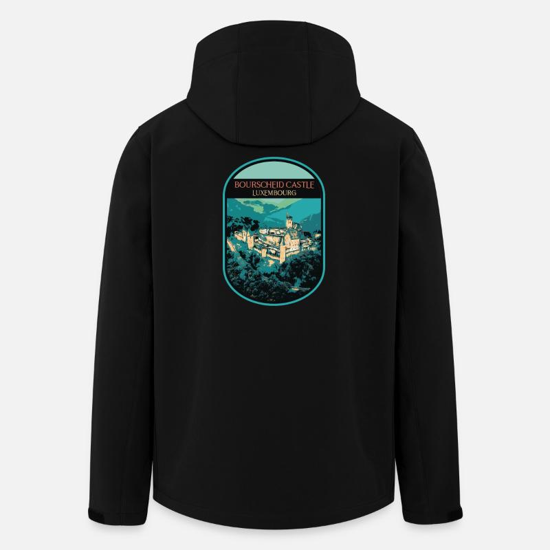 Émerveillez-vous devant le château de Bourscheid - Veste softshell homme en polyester recyclé Stanley/Stella - noir