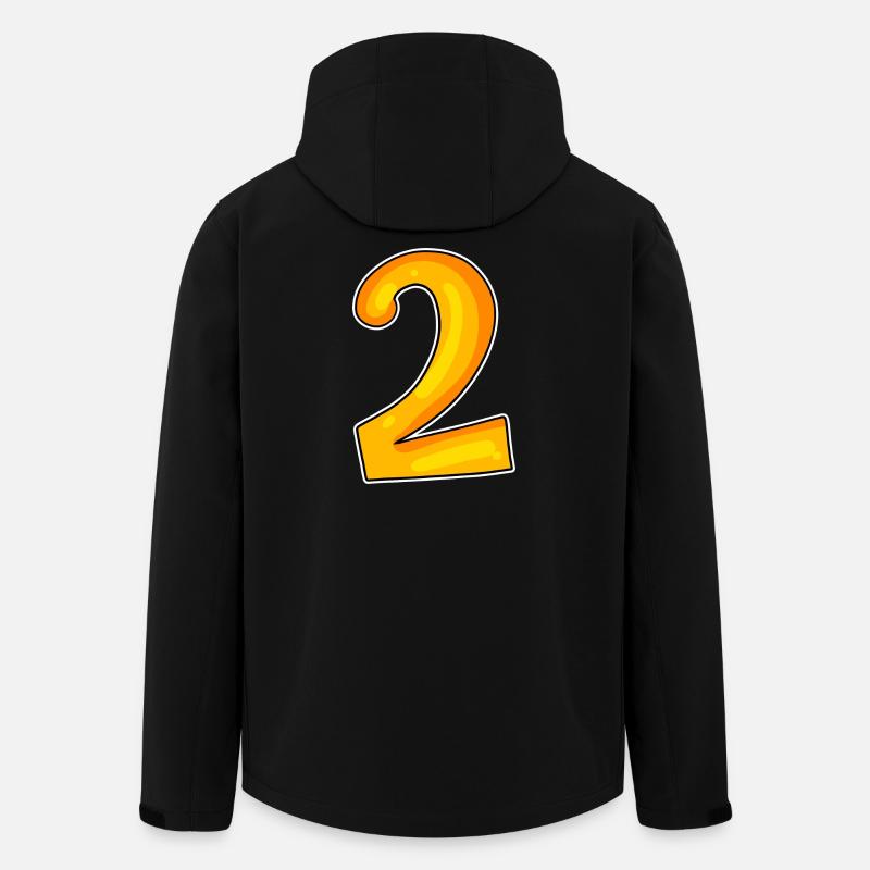 Deux - 2 - Nombre - Veste softshell homme en polyester recyclé Stanley/Stella - noir