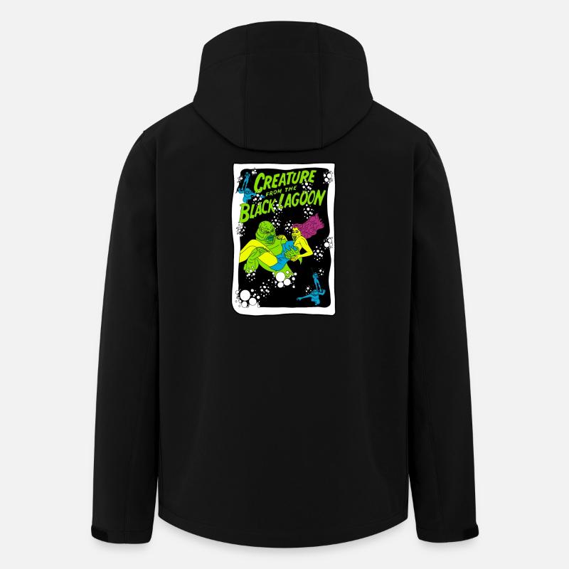 Créature du lagon noir Illustration - Veste softshell homme en polyester recyclé Stanley/Stella - noir