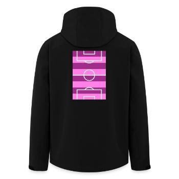 Terrain de football rose - Veste softshell homme en polyester recyclé Stanley/Stella - noir - Dos - AI Model Male 185 light (185cm)
