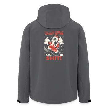 Santa Wut Weihnachten Shirt - Recycelte Männer Softshell-Jacke von Stanley/Stella - Schwarz - Hinten - AI Model Male 185 light (185cm)