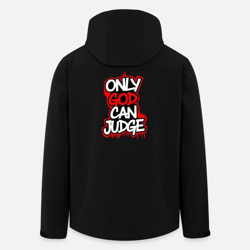 Only god can judge - Recycelte Männer Softshell-Jacke von Stanley/Stella - Schwarz