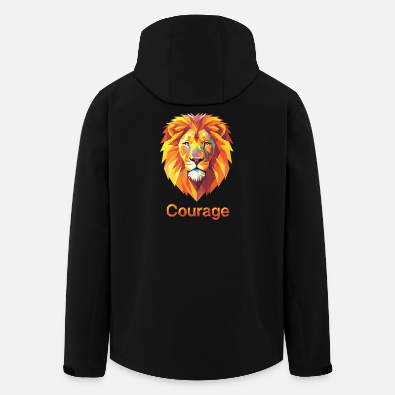 Majestic lion with courage design - Men’s Recycled Softshell Jacket by Stanley/Stella - black