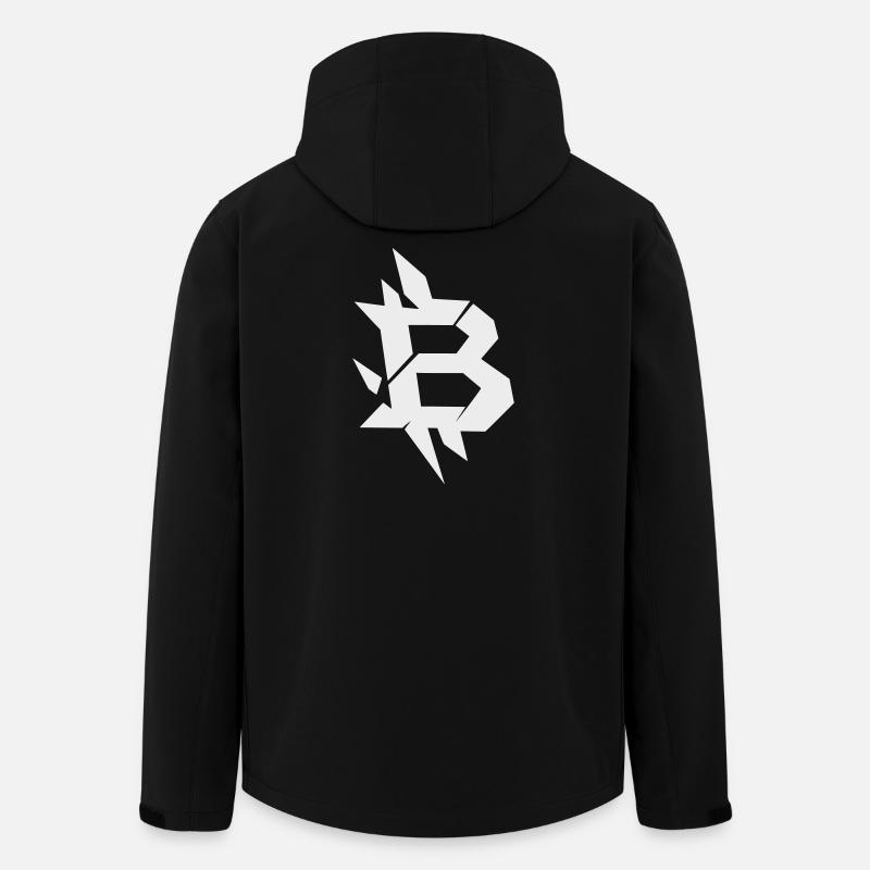 Bitcoin B kantiges Design - Recycelte Männer Softshell-Jacke von Stanley/Stella - Schwarz