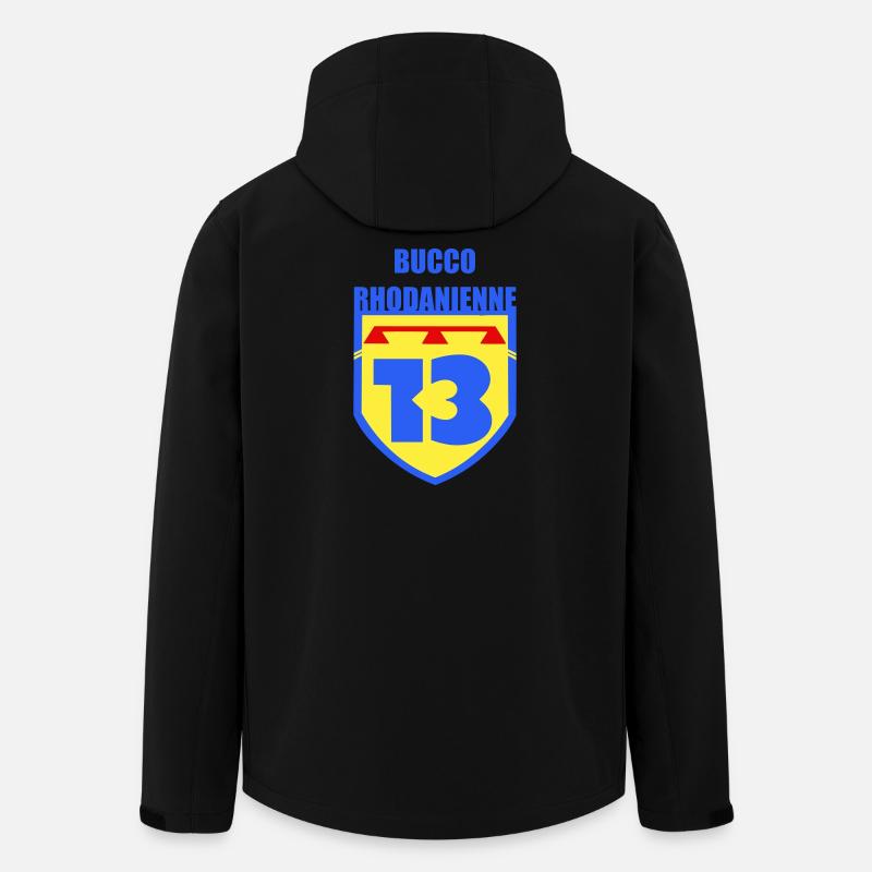 Blason 13 Bucco Rhodanienne - Veste softshell homme en polyester recyclé Stanley/Stella - noir
