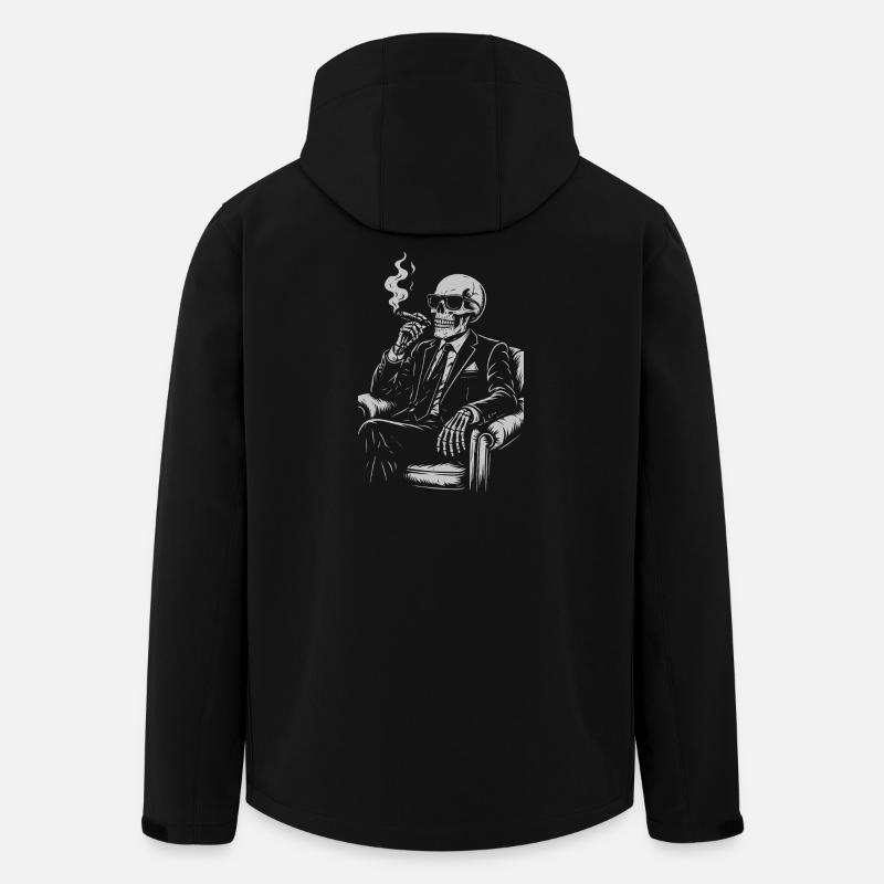 Noir Skelett im Smoking-Anzug - Recycelte Männer Softshell-Jacke von Stanley/Stella - Schwarz