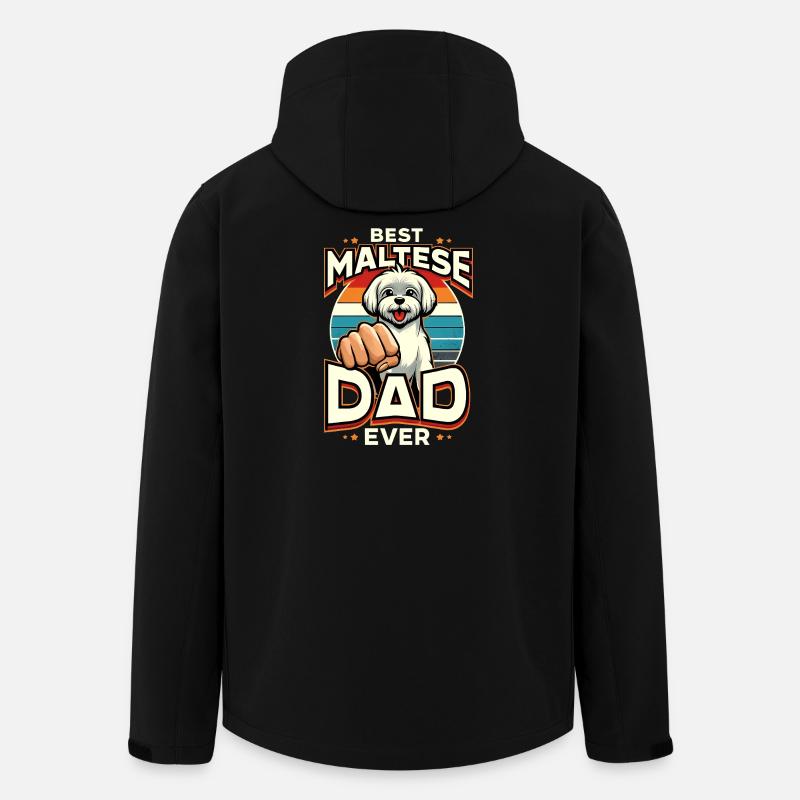 Best Maltese Dad Ever - Men’s Recycled Softshell Jacket by Stanley/Stella - black