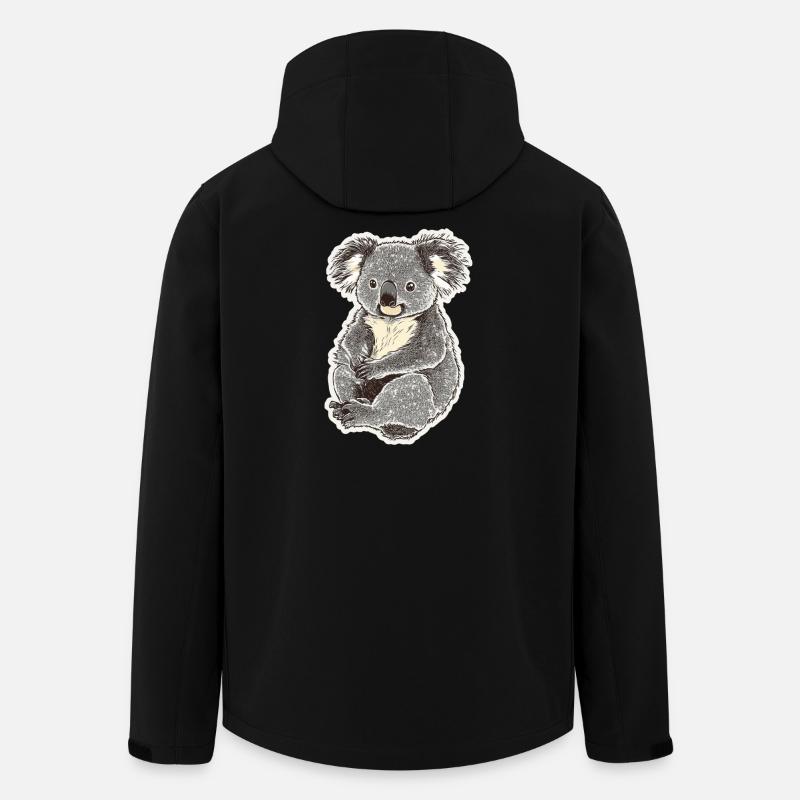 Koala - Recycelte Männer Softshell-Jacke von Stanley/Stella - Schwarz