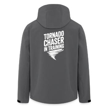 Tornado Chaser in Training - Men’s Recycled Softshell Jacket by Stanley/Stella - black - Back - AI Model Male 185 light (185cm)