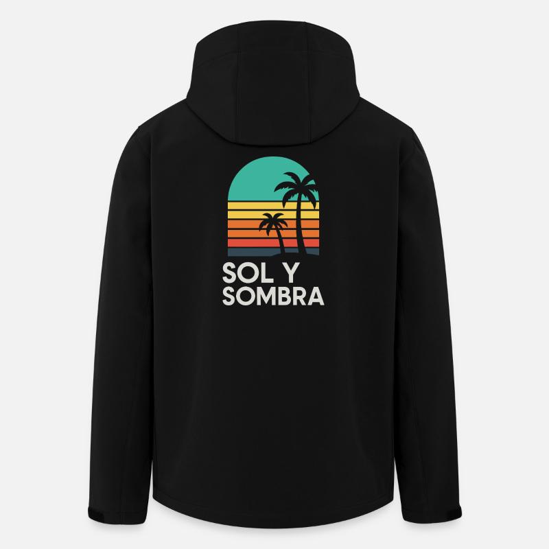 Boden und Schatten Sunset Palm - Recycelte Männer Softshell-Jacke von Stanley/Stella - Schwarz