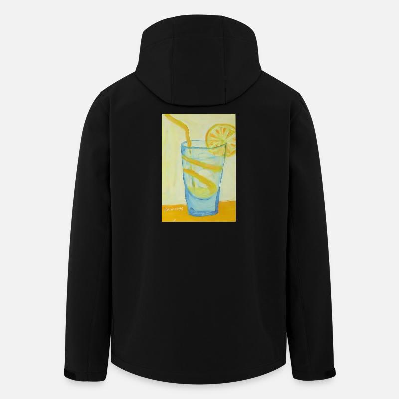 Cocktail au verre de citron - Veste softshell homme en polyester recyclé Stanley/Stella - noir