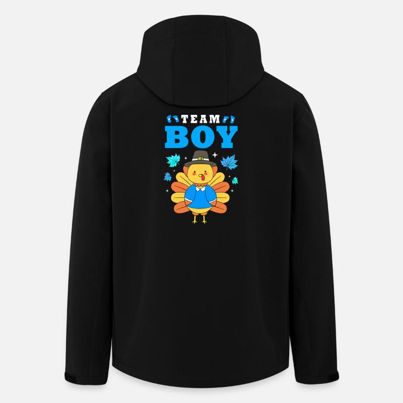 Thanksgiving Gender Reveal Werdende Mutter - Recycelte Männer Softshell-Jacke von Stanley/Stella - Schwarz