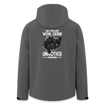 Ils aiment probablement poser des questions inutiles - Veste softshell homme en polyester recyclé Stanley/Stella - noir - Dos - AI Model Male 185 light (185cm)