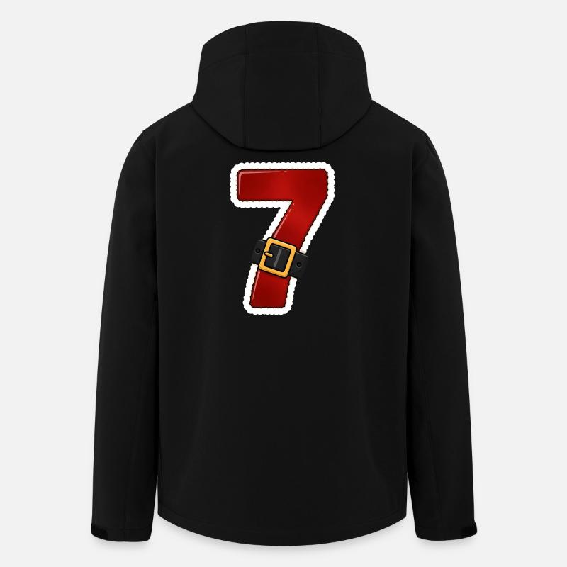 Roter Sieben mit Gürtel - Recycelte Männer Softshell-Jacke von Stanley/Stella - Schwarz