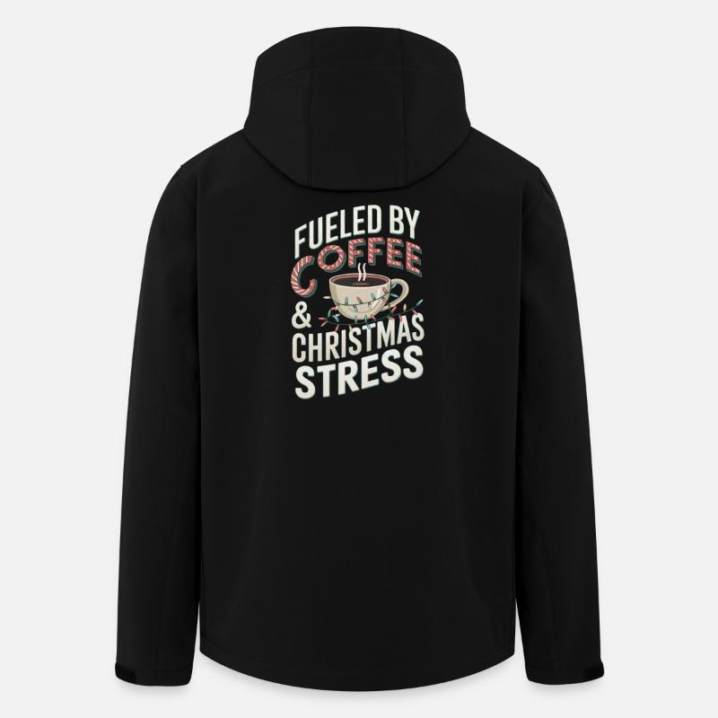 Weihnachten Kaffee Humor - Recycelte Männer Softshell-Jacke von Stanley/Stella - Schwarz