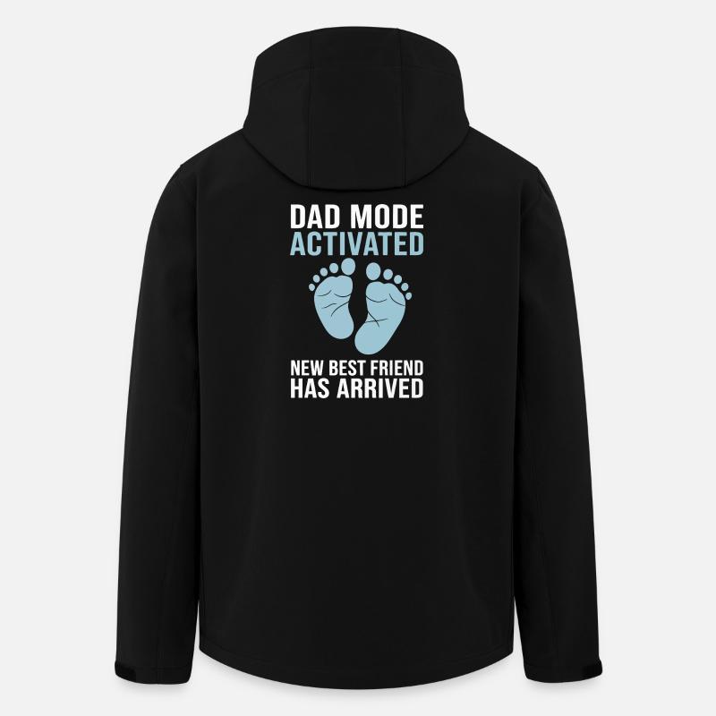 Dad Mode Activates Baby Arrival - Men’s Recycled Softshell Jacket by Stanley/Stella - black