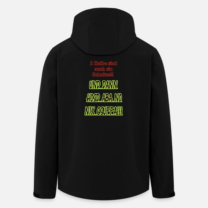 Halbe Schnitzel Spruch Shirt - Recycelte Männer Softshell-Jacke von Stanley/Stella - Schwarz