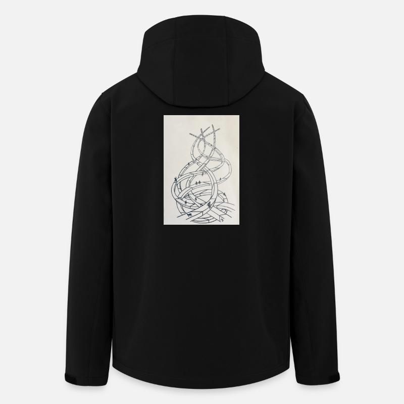 Schleifenlabyrinth der Pfade - Recycelte Männer Softshell-Jacke von Stanley/Stella - Schwarz