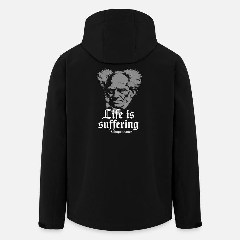 Life is Suffering: Schopenhauer Tee - Men’s Recycled Softshell Jacket by Stanley/Stella - black