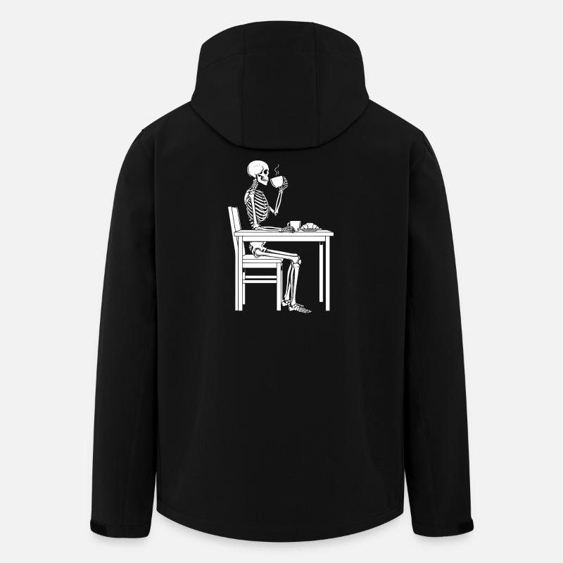Skeleton Coffee Break - Men’s Recycled Softshell Jacket by Stanley/Stella - black