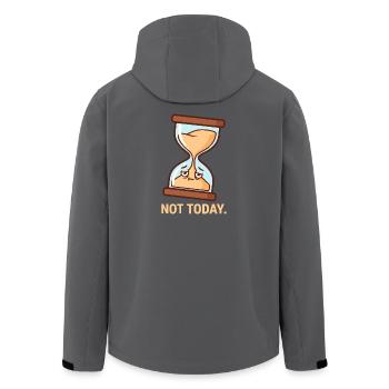 Die widerwillige Sanduhr - Recycelte Männer Softshell-Jacke von Stanley/Stella - Anthrazit - Hinten - AI Model Male 185 light (185cm)