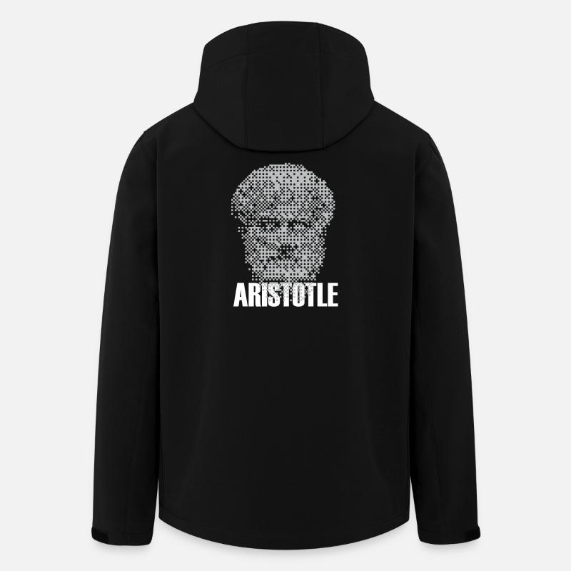 Pixel Aristoteles-Kopf-Mosaik - Recycelte Männer Softshell-Jacke von Stanley/Stella - Schwarz