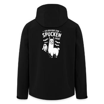 I'm just here to spit funny Halloween - Men’s Recycled Softshell Jacket by Stanley/Stella - black - Back - AI Model Male 185 light (185cm)