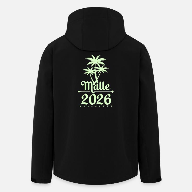 Malle Palmen 2026  - Recycelte Männer Softshell-Jacke von Stanley/Stella - Schwarz