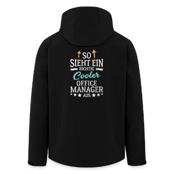 Cool Office Manager Team Leadership Office - Veste softshell homme en polyester recyclé Stanley/Stella - noir - Dos - AI Model Male 185 light (185cm)