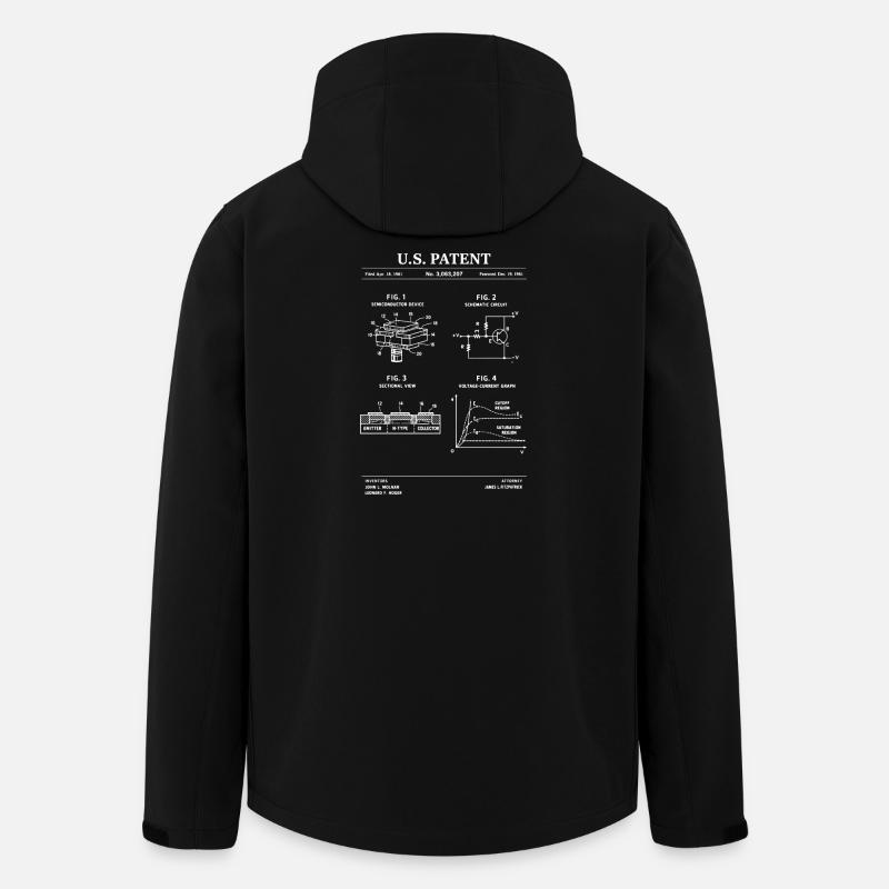 Schaltplan-Patentblaupause - Recycelte Männer Softshell-Jacke von Stanley/Stella - Schwarz