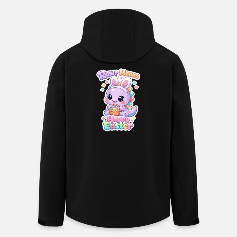 Osterhase Dino Rawr Happy Easter T-rex - Recycelte Männer Softshell-Jacke von Stanley/Stella - Schwarz