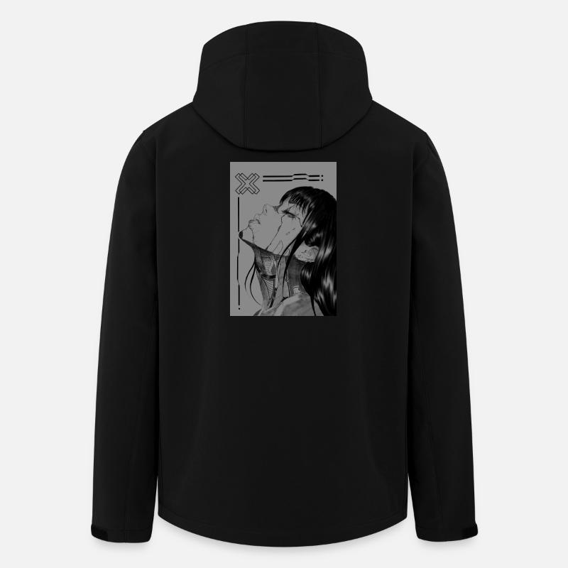 Rêve mécanique en noir et blanc - Veste softshell homme en polyester recyclé Stanley/Stella - noir