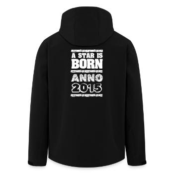 Year 2015 - Men’s Recycled Softshell Jacket by Stanley/Stella - black - Back - AI Model Male 185 light (185cm)