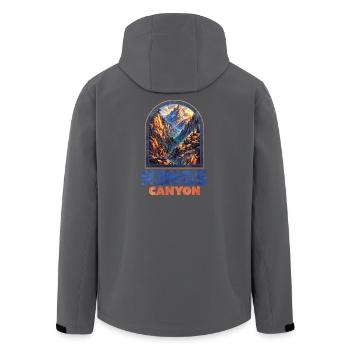 Kings Canyon Berglandschaft Poster - Recycelte Männer Softshell-Jacke von Stanley/Stella - Schwarz - Hinten - AI Model Male 185 light (185cm)