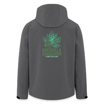 Guerrilla Gardening - Recycelte Männer Softshell-Jacke von Stanley/Stella - Schwarz - Hinten - AI Model Male 185 light (185cm)