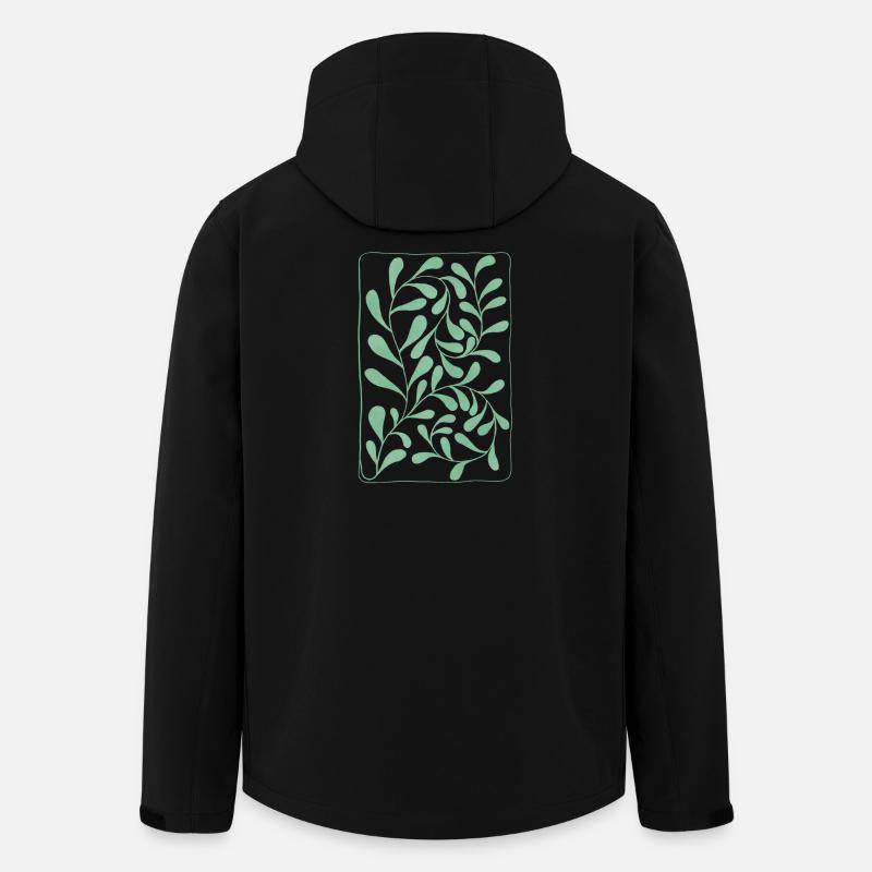 Eucalyptus Leaves - Men’s Recycled Softshell Jacket by Stanley/Stella - black