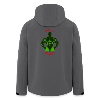 Pull-or-Quit-Arena-Krieger – Farben der Marokko-Flagge - Recycelte Männer Softshell-Jacke von Stanley/Stella - Schwarz - Hinten - AI Model Male 185 light (185cm)