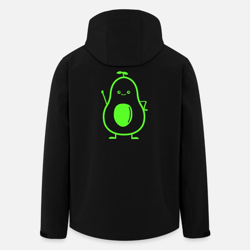 Neon-Avocado mit Lächeln - Recycelte Männer Softshell-Jacke von Stanley/Stella - Schwarz